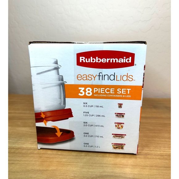 Rubbermaid 38 piece Easy Find Lids 2 Vented Red - Picture 5 of 8